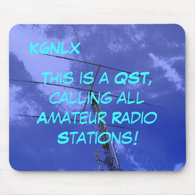Amateur-Radio-Rufzeichen QST-Mousepad Mousepad (Vorne)