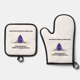 Amateure denken an absolute Profis Ofenhandschuh & Topflappen-Set