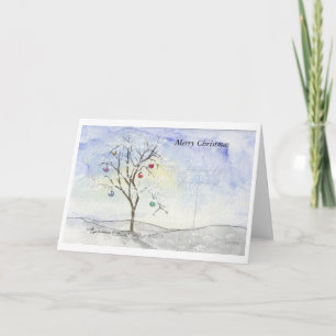 Amateurfunk-Weihnachtsbaum-Karte mit Gruß Feiertagskarte