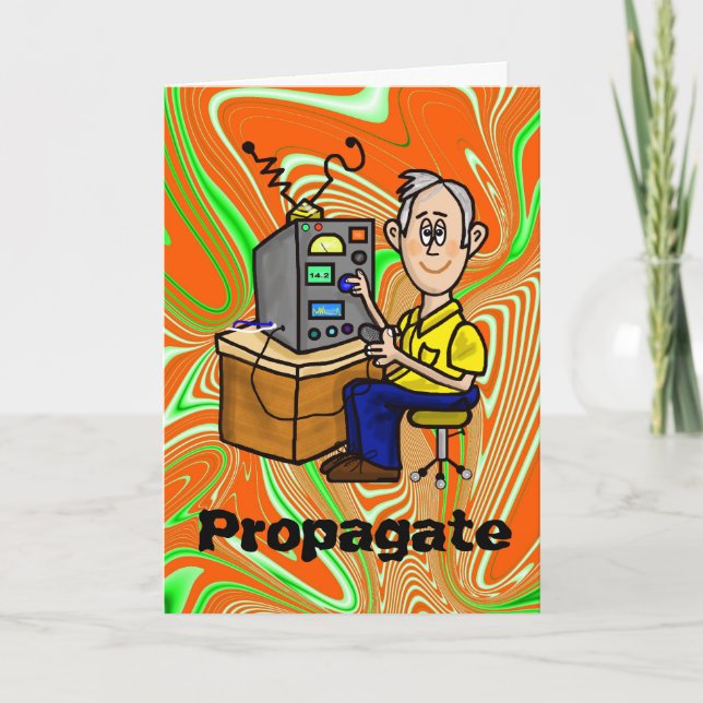 Amateurfunk-Weihnachtsgeist-Ausbreitungs-Karte Feiertagskarte (Vorderseite)