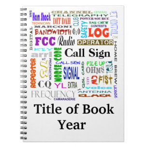 Amateurfunk-Wort-Collagen-Notizbuch fertigen es Notizblock