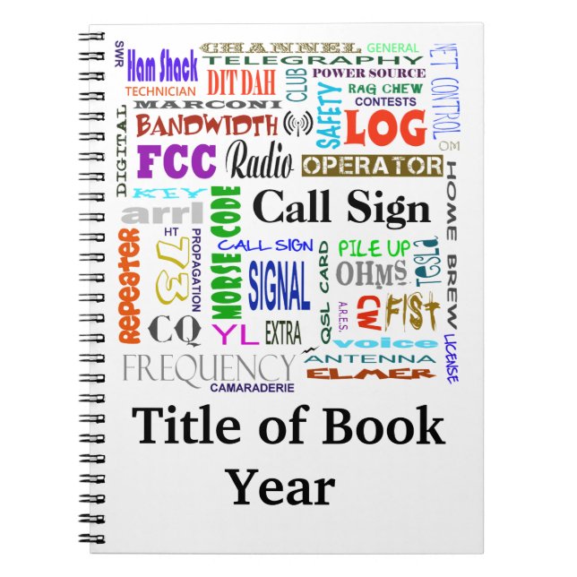 Amateurfunk-Wort-Collagen-Notizbuch fertigen es Notizblock (Vorderseite)