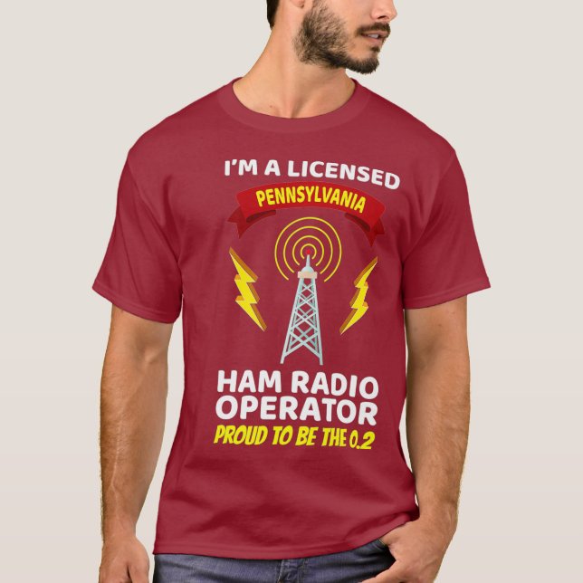 Amateurfunkbetreiber Funny Ham Radio Premium T-Shirt (Vorderseite)