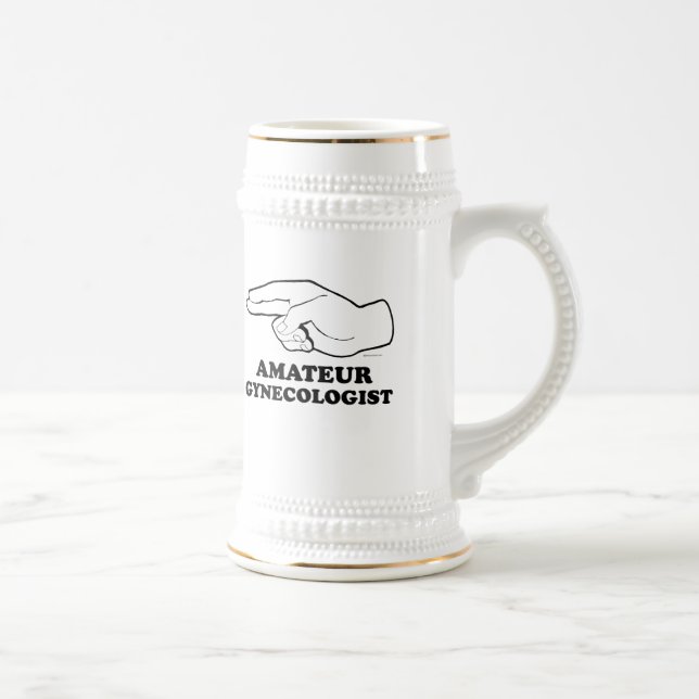 AMATEURgynäkologe T - Shirt Bierglas (Rechts)