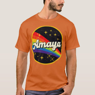 Amaya Regenbogen im Weltraum Vintage Grunge-Stil T-Shirt