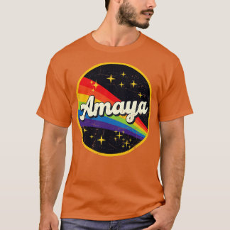Amaya Regenbogen im Weltraum Vintage Grunge-Stil T-Shirt