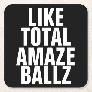 Amaze Ballz Rechteckiger Pappuntersetzer