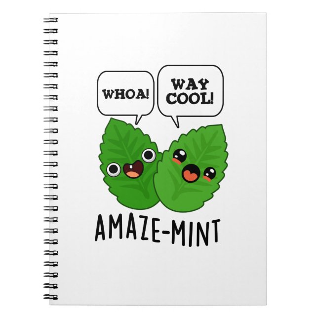 Amaze-mint Funny Mint Blätter Pun Notizblock (Vorderseite)