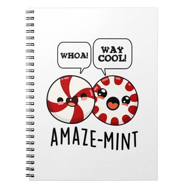 Amaze-mint Funny Peppermint Pun Notizblock (Vorderseite)