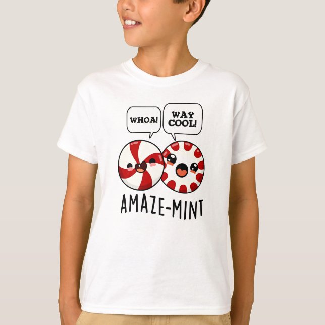 Amaze-mint Funny Peppermint Pun T-Shirt (Vorderseite)