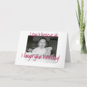 Amazed Baby Happy Belated Geburtstag Karte