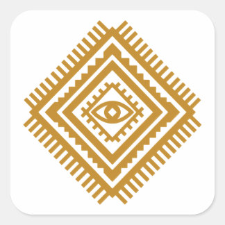 Amazigh Atlas Schutz Diamant — Berber Stammesmuste Quadratischer Aufkleber