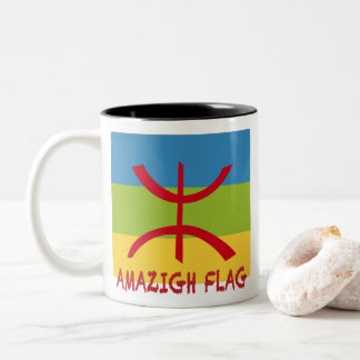 Amazigh Fahne - berberber flagge Drapeau Amazigh Zweifarbige Tasse