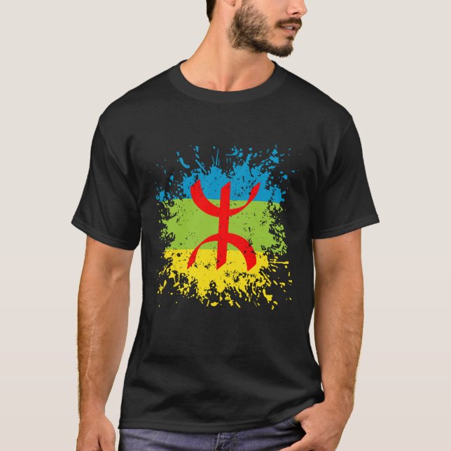Amazigh Flag, Flag Amaigh, Kabyle amazigh berber T-Shirt (Vorderseite)