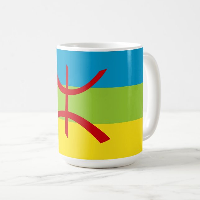 Amazigh Flag Geschenk Berber Flag Kabyles Kaffeetasse (VorderseiteRechts)