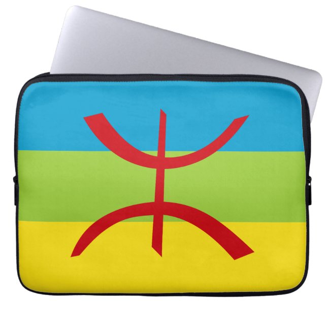 Amazigh Flag Geschenk Berber Flag Kabyles Laptopschutzhülle (Vorderseite)