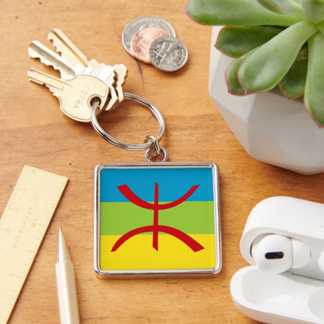 Amazigh Flag Geschenk Berber Flag Kabyles Schlüsselanhänger (Schreibtisch)