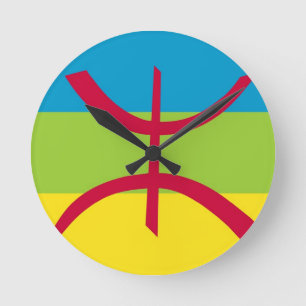 Amazigh Flag Runde Wanduhr
