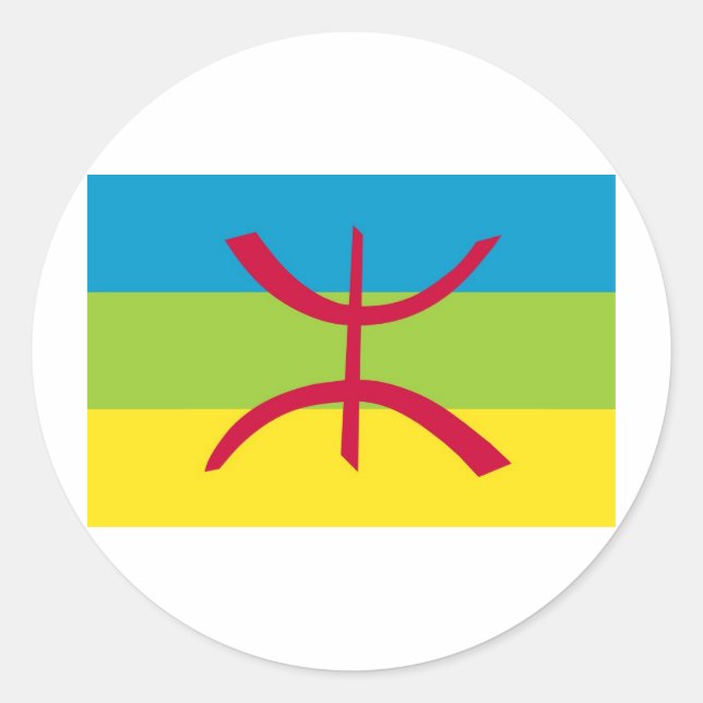 Amazigh Flag Runder Aufkleber (Vorderseite)