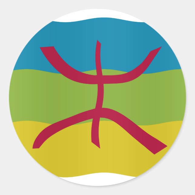 Amazigh Flag Runder Aufkleber (Vorderseite)