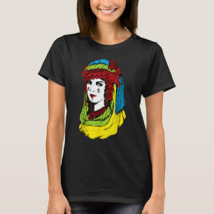 Amazigh Frau mit Tattoo und farbenfroh Tamazight B T-Shirt