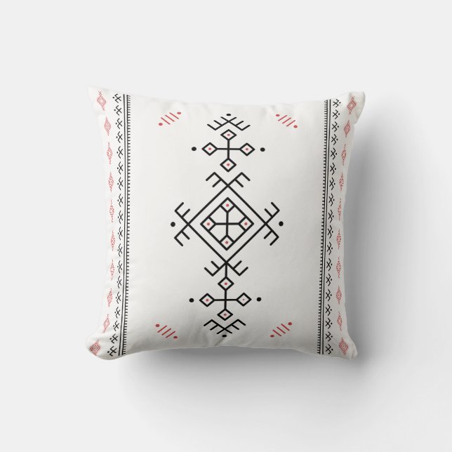 Amazigh Pattern Berber Art Tifinagh Kissen (Vorderseite)