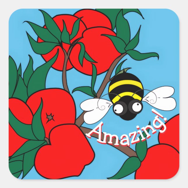 Amazing Bee Sticker (Vorderseite)