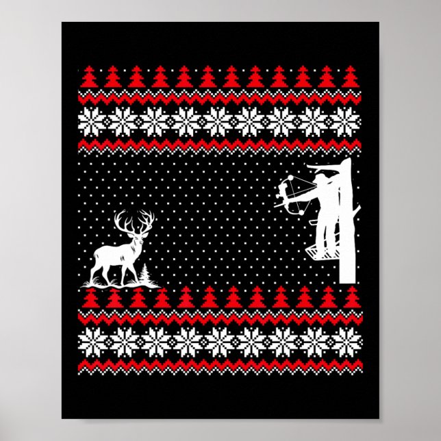 Amazing Cute Funny Duck Hunter Deer Hunting Ugly C Poster (Vorne)