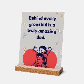 Amazing Dad-Inspirational Fathers Love Quote Acrylschild