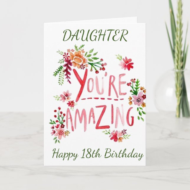 AMAZING DAUGHTER ON YOUR 32nd BIRTHDAY Card Karte (Vorderseite)