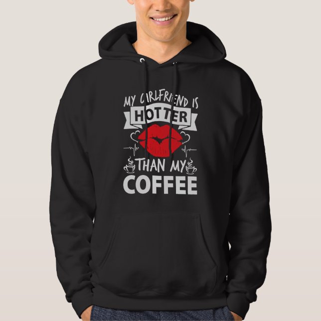 Amazing girl girlfriend coffee heart apparel women hoodie (Vorderseite)
