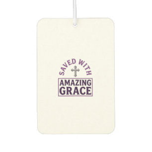 Amazing Grace Christliches Kreuz Vintage Autolufterfrischer
