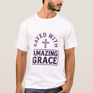 Amazing Grace Christliches Kreuz Vintage T-Shirt