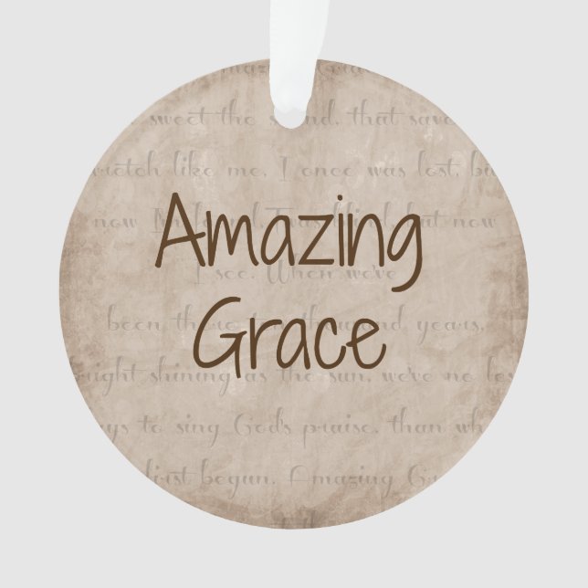 Amazing Grace Ornament (Vorderseite)
