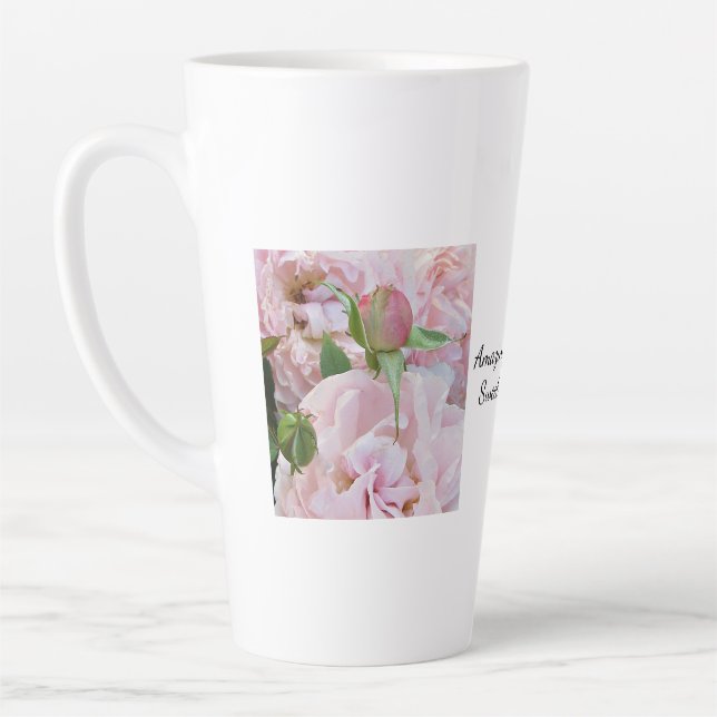 Amazing Grace Roses Latte Mug SVG Milchtasse (Links)