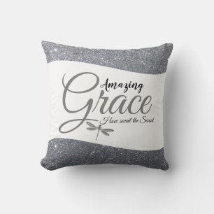 Amazing Grace Silber Glitter Wurfkissen Kissen