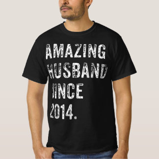 Amazing Husband Since 2014 8 Years Wedding Anniver T-Shirt