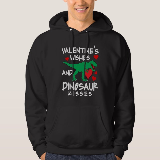 Amazing love apparel heart wishes and dinosaur kis hoodie (Vorderseite)
