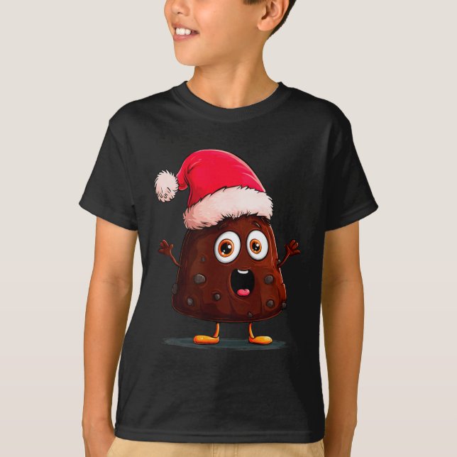 Amazing Pudding Look With Christmas Hat  T-Shirt (Vorderseite)