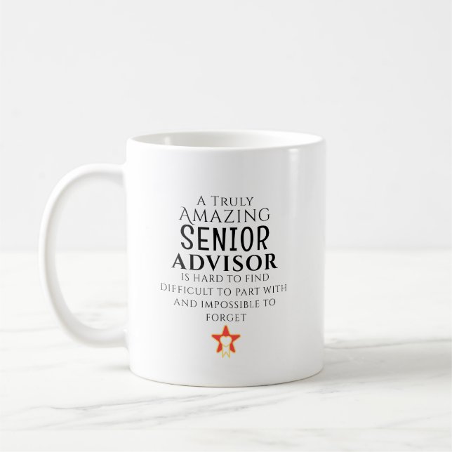 Amazing Senior Advisor Hard To Find Personalized  Kaffeetasse (Links)