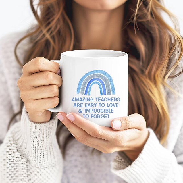 Amazing Teachers are Easy to Love Blue Rainbow Kaffeetasse (Von Creator hochgeladen)
