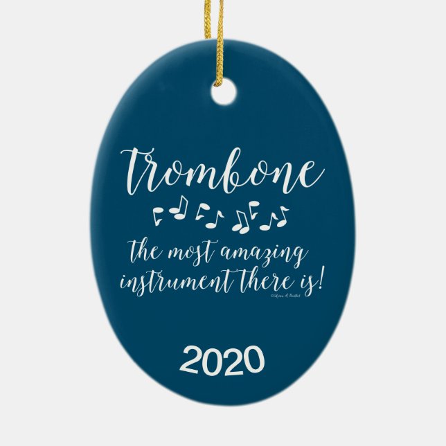 Amazing Trombone Keramik Ornament (Hinten)