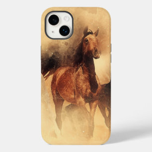 Amazing white and bay horses in a gallop Case-Mate iPhone 14 plus hülle