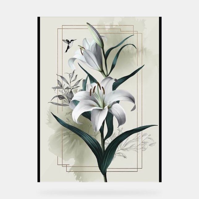 Amazon Lily Art - Gold & Scandi Style Acrylschild (Vorderseite)