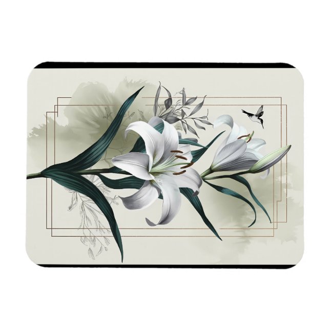 Amazon Lily Art - Gold & Scandi Style Magnet (Horizontal)