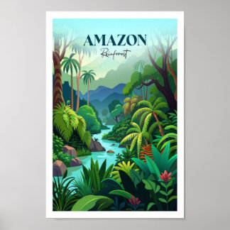 Amazon Rainforest Travel Poster