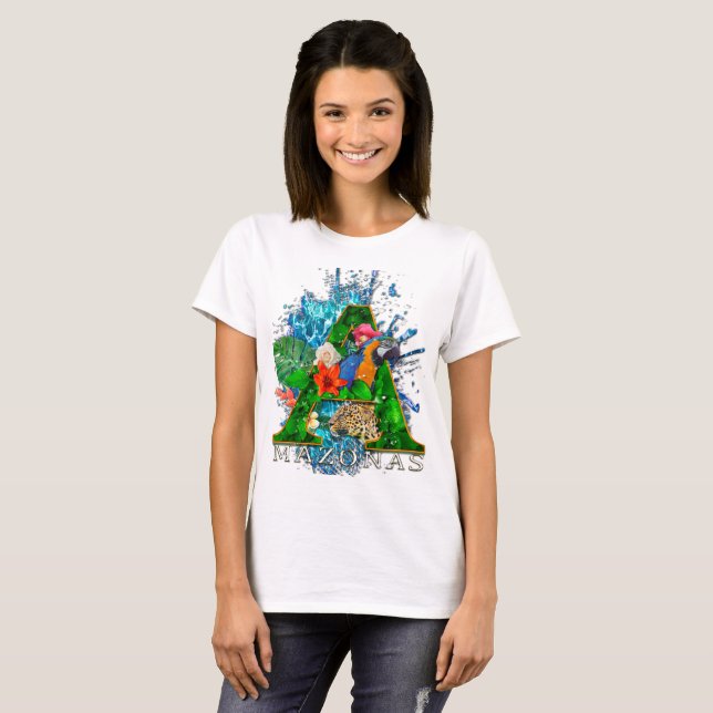 Amazonas Fauna und Flora T-Shirt (Vorne ganz)
