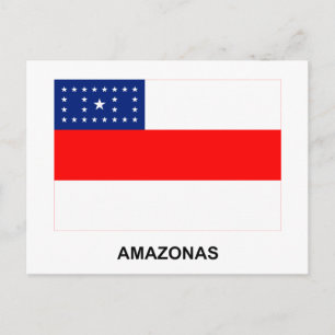Amazonas, Flagge Brasiliens Postkarte