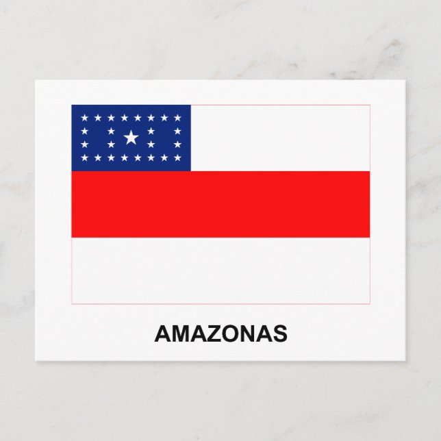 Amazonas, Flagge Brasiliens Postkarte (Vorderseite)