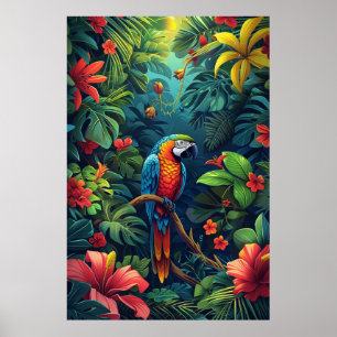 Amazonas Flora und Fauna: Vibranntes Muster Poster